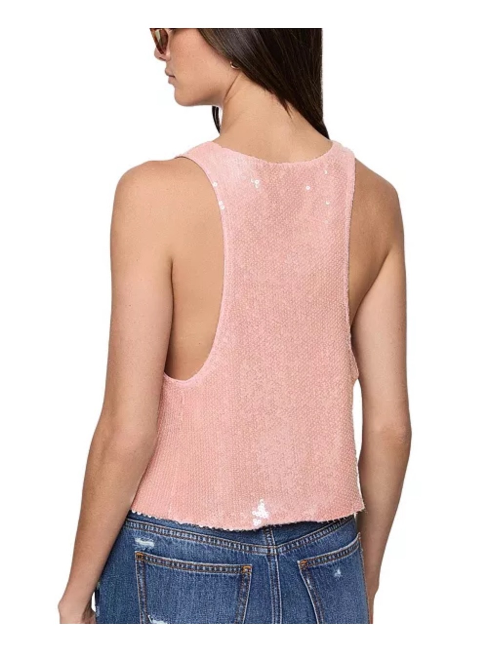 Rebecca Minkoff Blush Sequin Tank Top